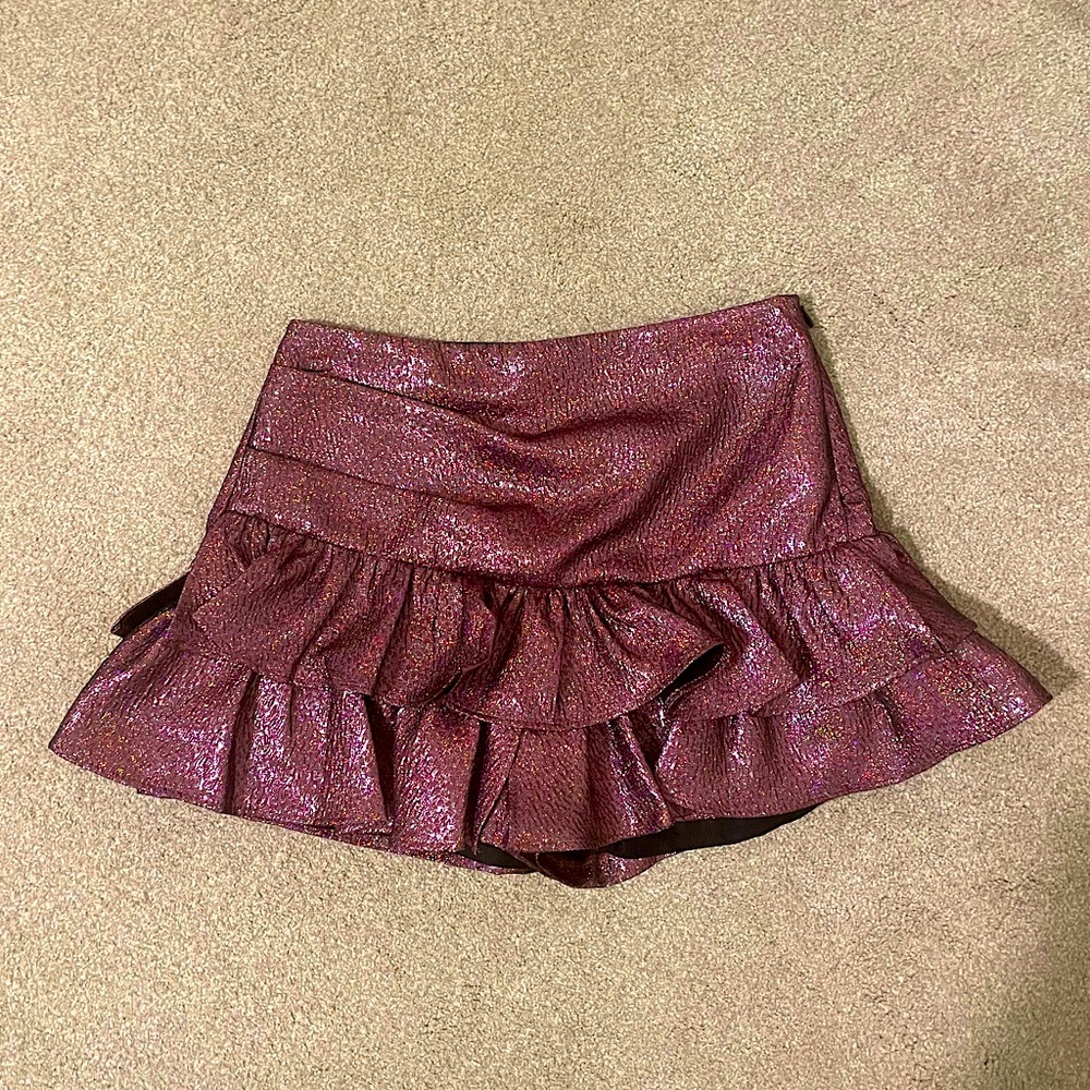 Zara ruffle mini skirt